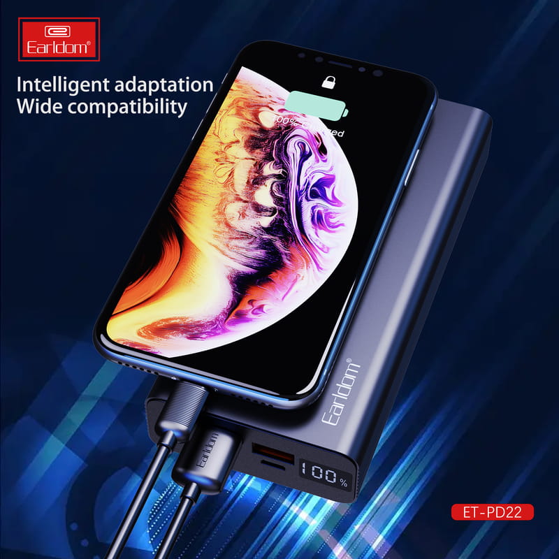 Универсальная мобильная батарея Earldom ET-PD22 20000mAh Black (PB-000122)