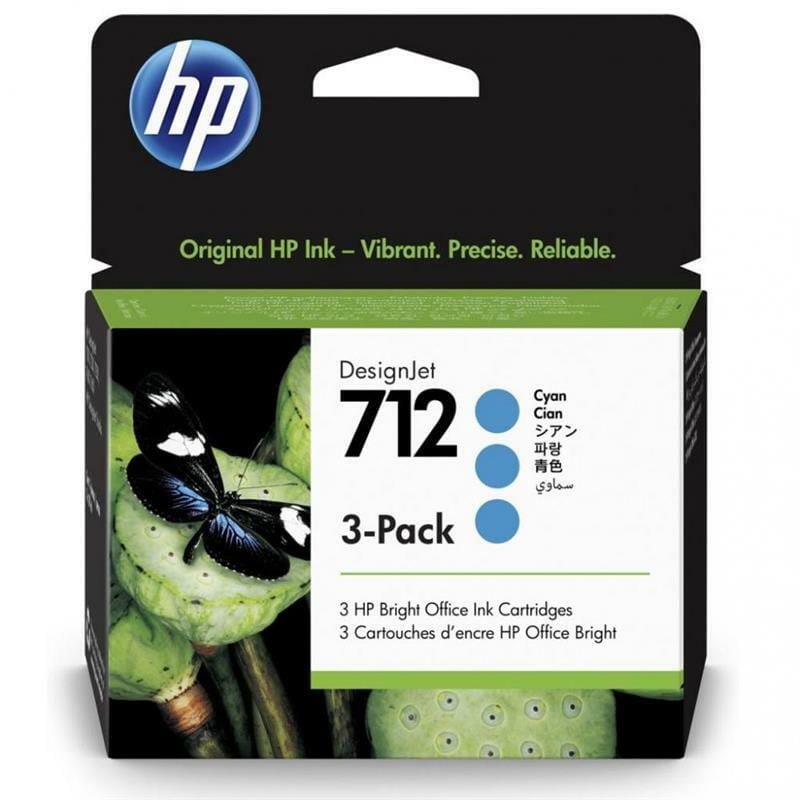 Картридж HP №712 DJ Т230/Т630 (3ED77A) Cyan 29ml 3-Pack