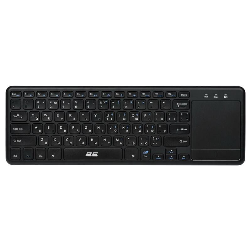 Клавиатура беспроводная 2E KT100 WL Ukr Black (2E-KT100WB_UA)