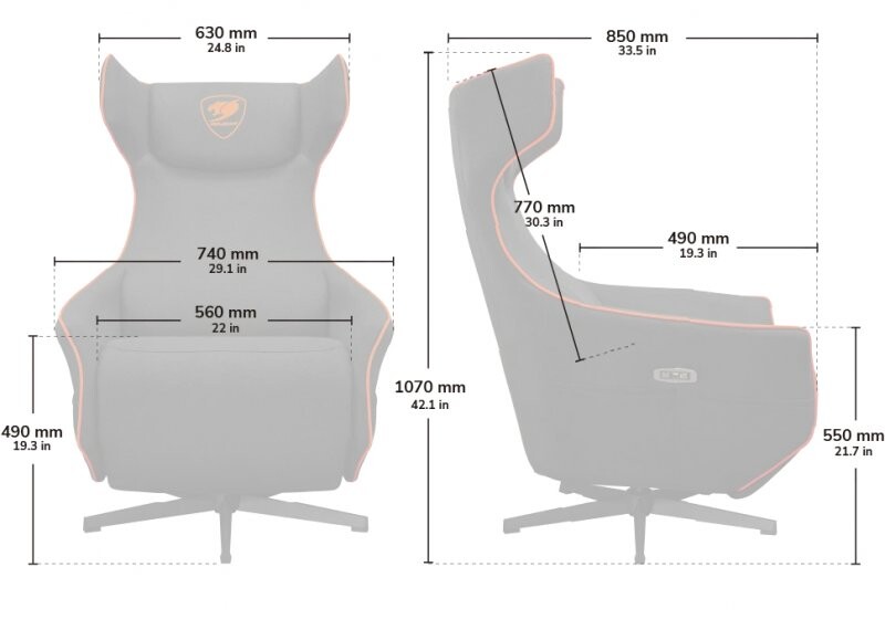 Кресло для геймеров Cougar Magus Gray