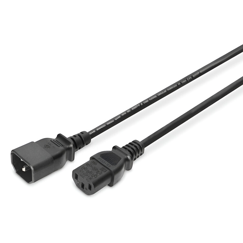 Кабель живлення Digitus C14-C13, M/F, 1.2 м (AK-440201-012-S)