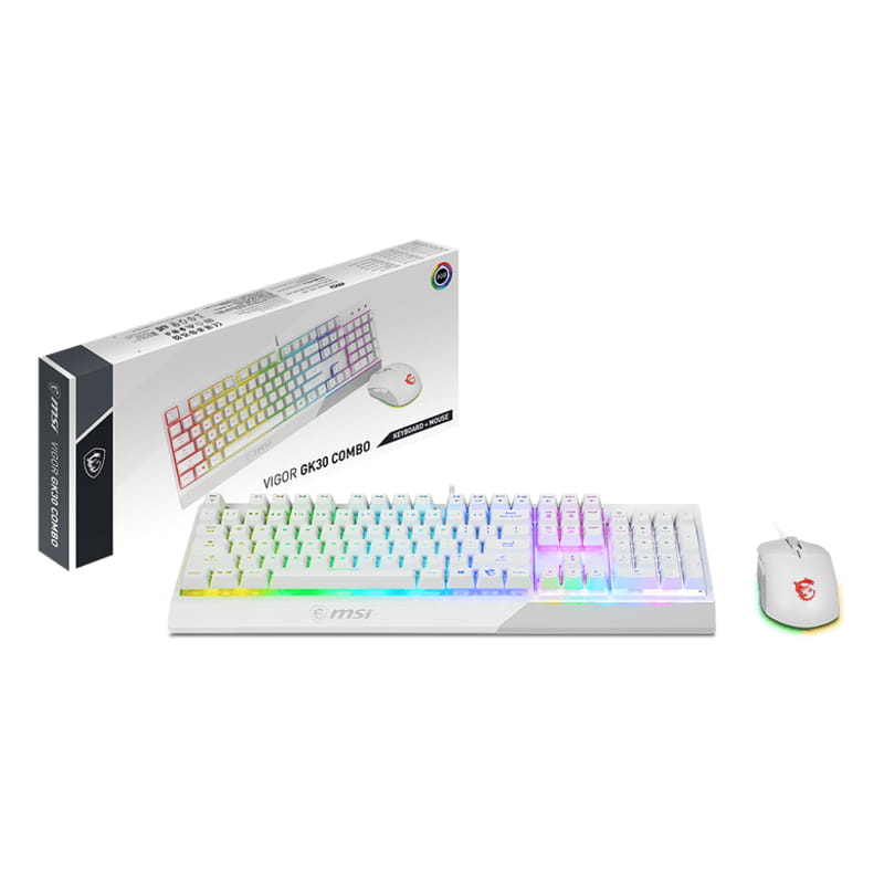 Комплект (клавиатура, мышь) MSI Vigor GK30 Combo UA White