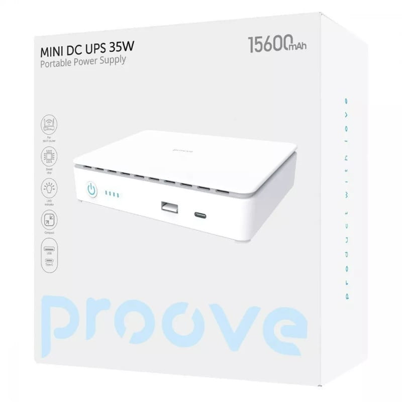 ИБП для роутера Proove Mini DC UPS 35W 15600mAh White (UPSP15635102)
