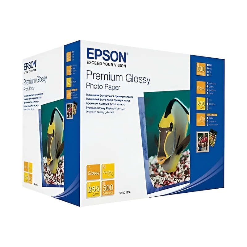 Фотопапiр EPSON Premium Glossy Photo Paper глянсовий 255г/м2 13x18см 500арк. (C13S042199)