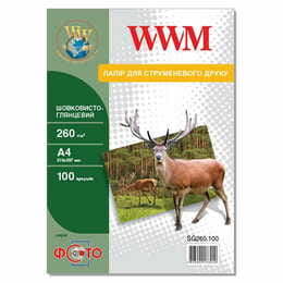 Фотобумага WWM Photo шелковисто-глянцевая 260г/м2 А4 100л (SG260.A4.100)