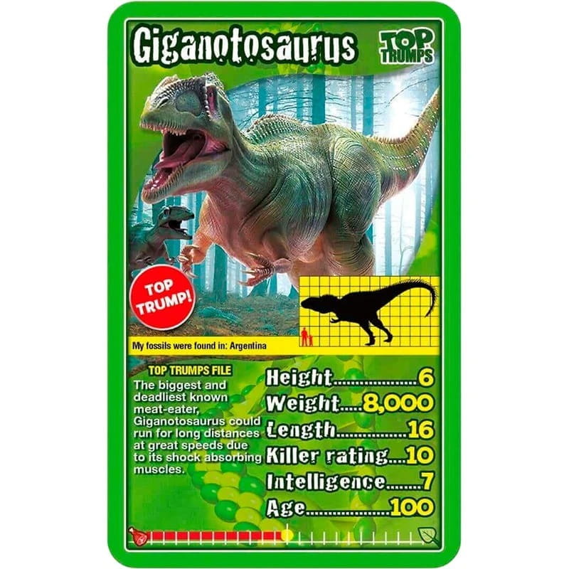 Настольная игра Winning Moves Top Trumps Dinosaurs (WM01572-EN1-6)