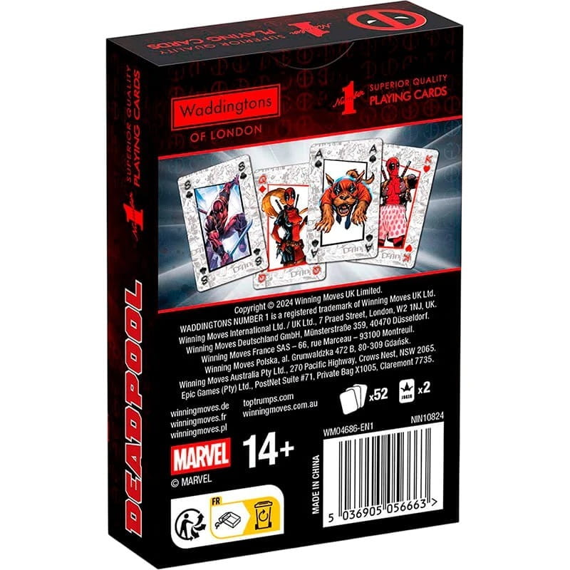 Игральные карты Winning Moves Marvel Waddingtons No.1 - Deadpool (WM04686-EN1-12)