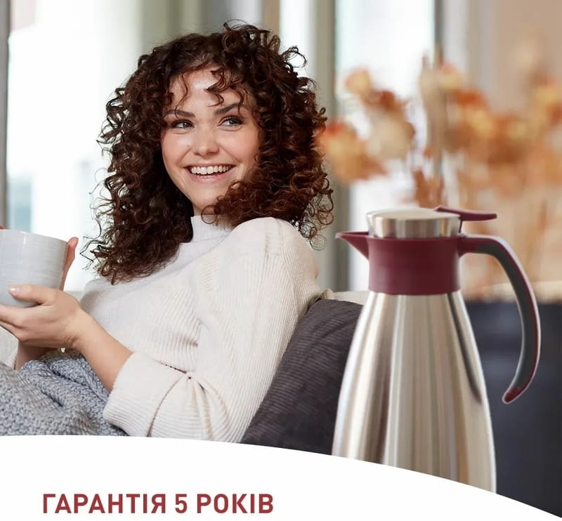 Термоглечик Tefal Soft Grip 1.5 л Burgundy (K3042214)