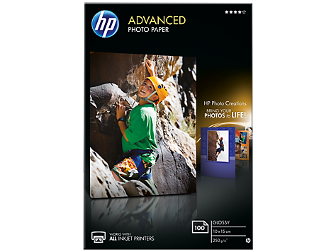 Фотопапiр HP Advanced Glossy Photo Paper глянсова 250г/м2 10x15см 100арк. (Q8692A)