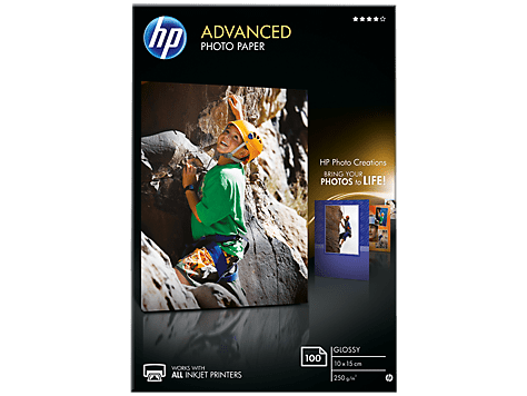 Фотопапiр HP Advanced Glossy Photo Paper глянсова 250г/м2 10x15см 100арк. (Q8692A)
