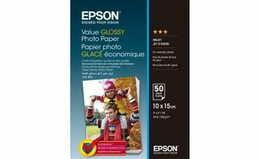 Фотопапiр EPSON Value Glossy Photo Paper глянцева 183г/м2 10х15см 50арк. (C13S400038)
