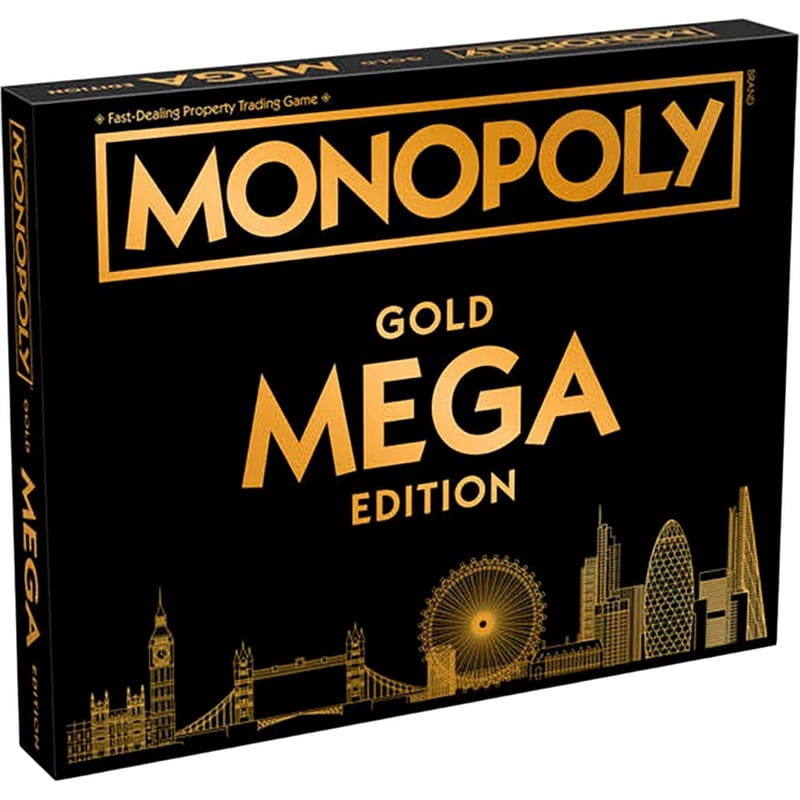 Настільна гра Winning Moves Mega Gold Monopoly (WM02108-EN1-6)