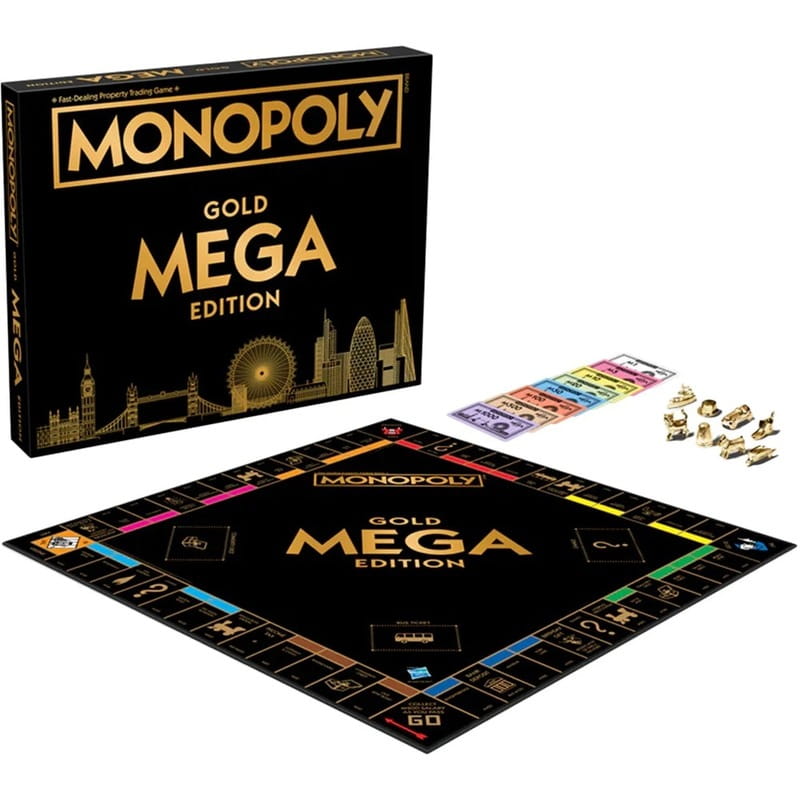 Настільна гра Winning Moves Mega Gold Monopoly (WM02108-EN1-6)