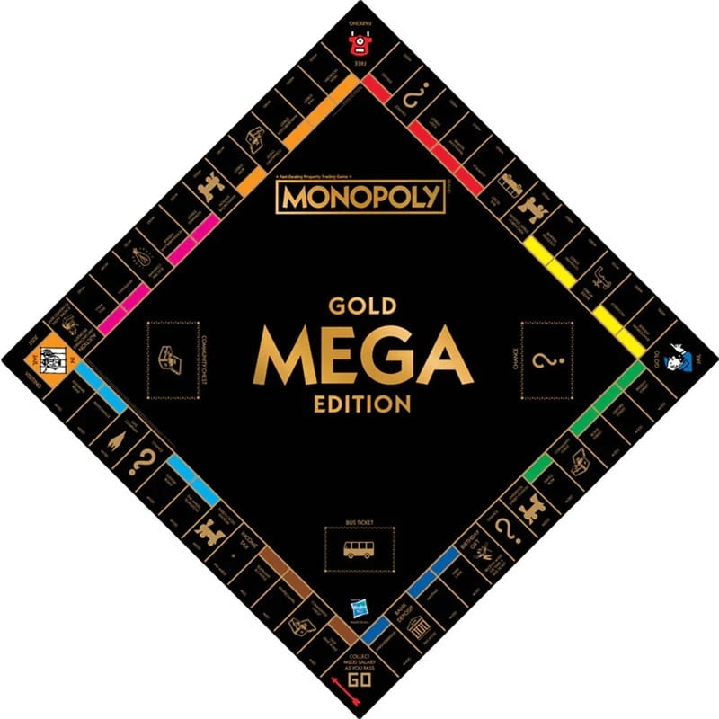 Настільна гра Winning Moves Mega Gold Monopoly (WM02108-EN1-6)