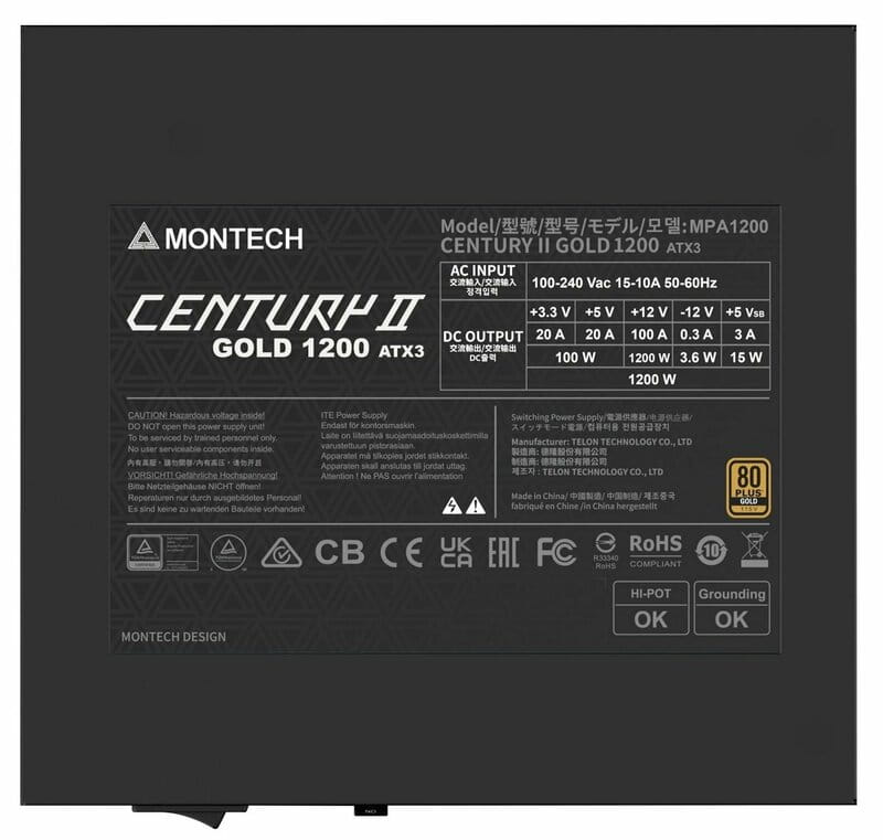 Блок живлення Montech Century II (CENTURY II 1200) 1200W