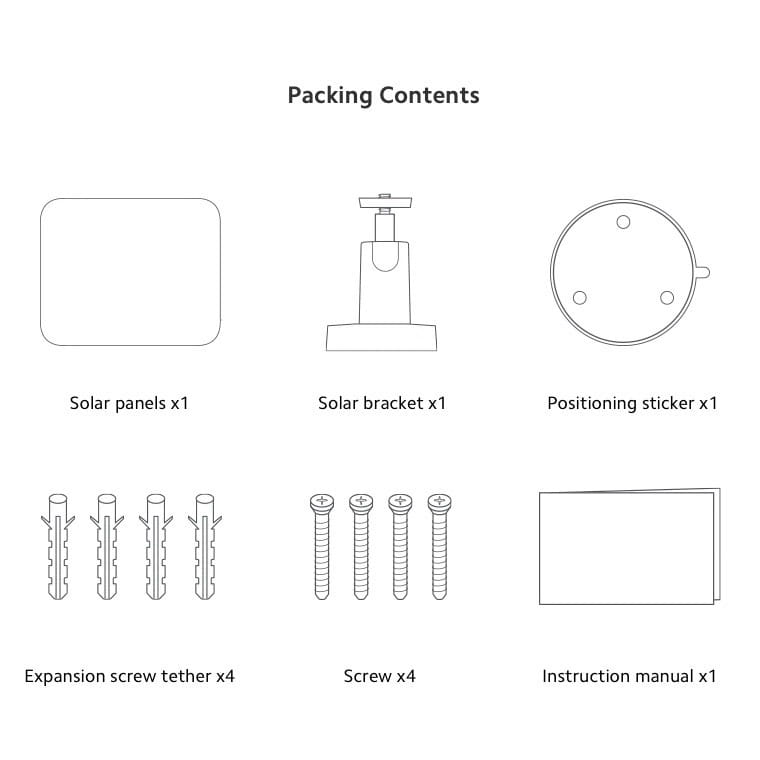 Сонячна панель Xiaomi до IP камер BW серії Outdoor (BHR8352GL)