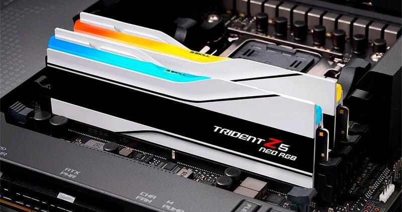 Модуль памяти DDR5 2x48GB/6000 G.Skill Trident Z5 Neo RGB White (F5-6000J3036F48GX2-TZ5NRW)