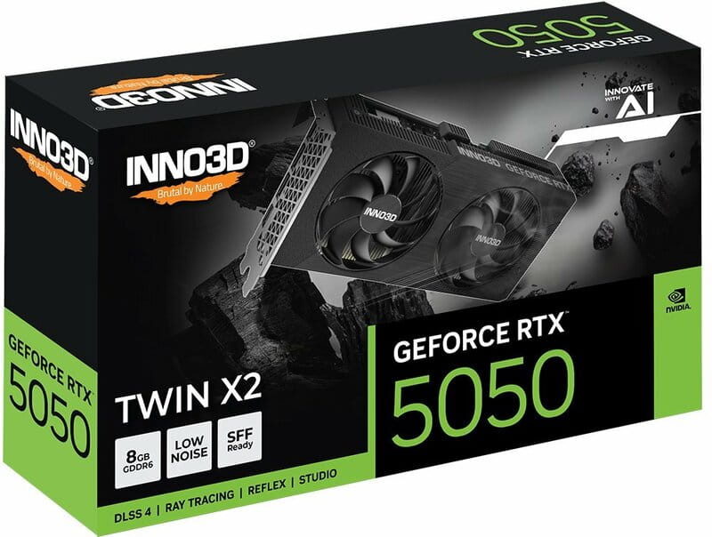 Відеокарта GF RTX 5050 TWIN X2 8GB GDDR6 Inno3D (N50502-08D6-174071N)