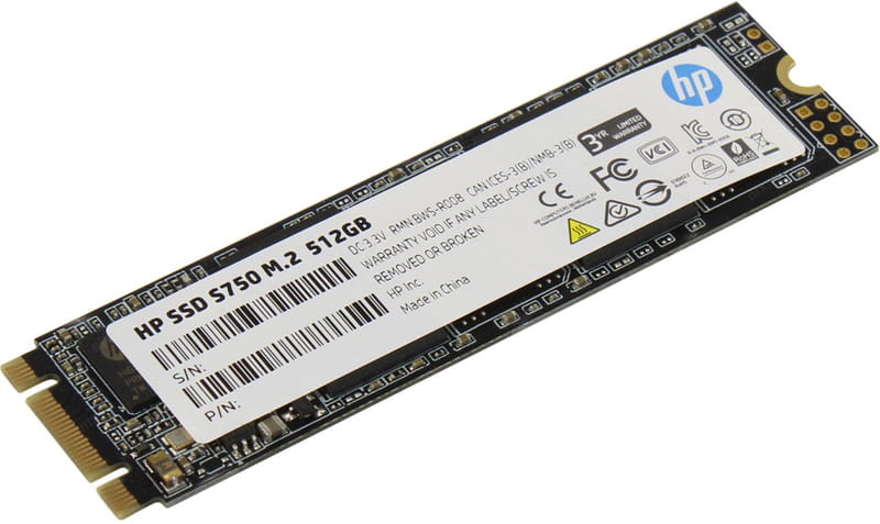 Накопитель SSD  512GB HP S750 M.2 2280 SATA III 3D NAND TLC (16L56AA)