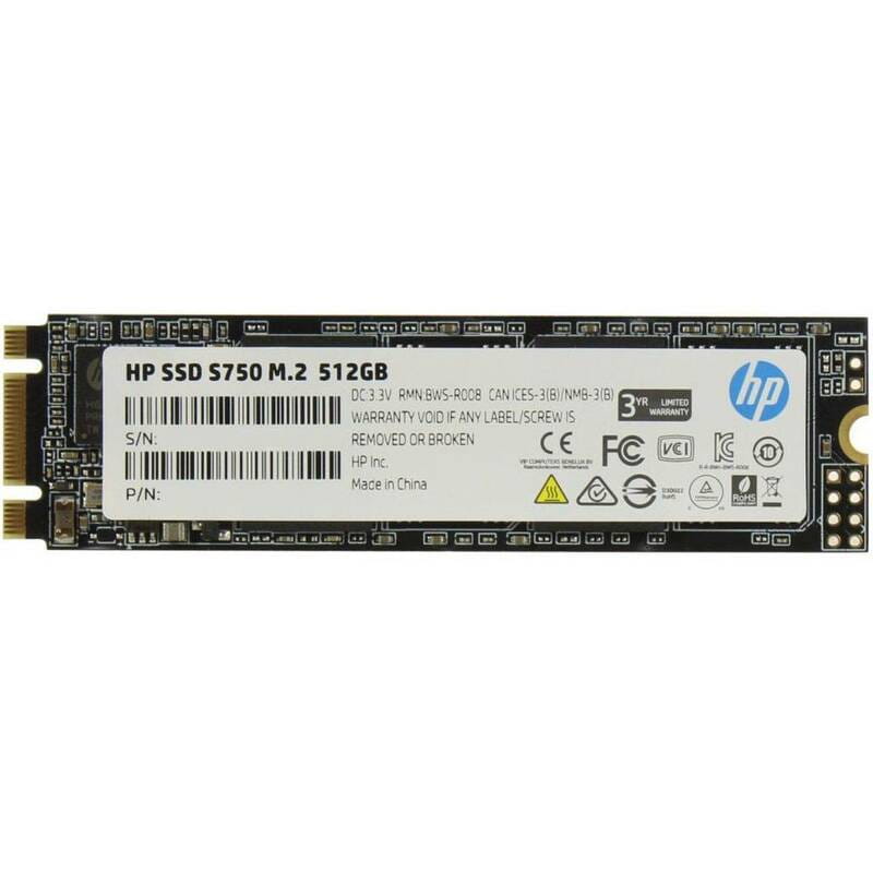 Накопитель SSD  512GB HP S750 M.2 2280 SATA III 3D NAND TLC (16L56AA)
