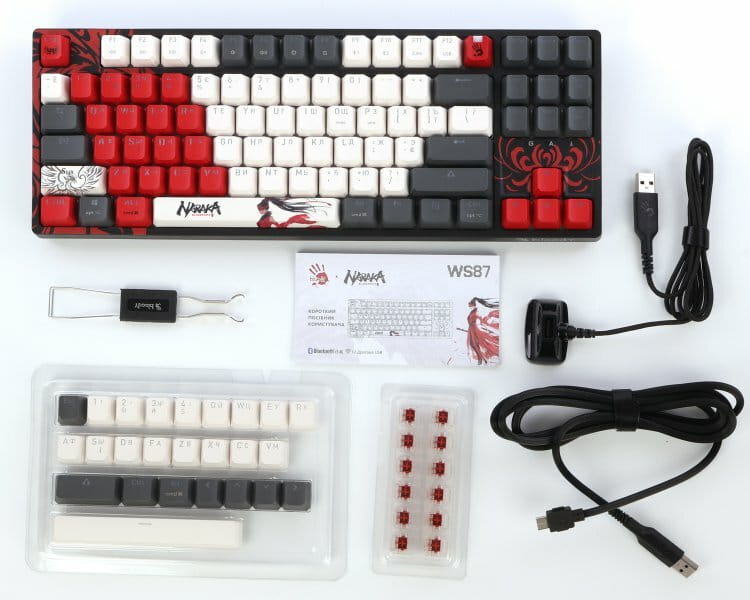 Клавіатура бездротова Bloody WS87 RGB Naraka Black