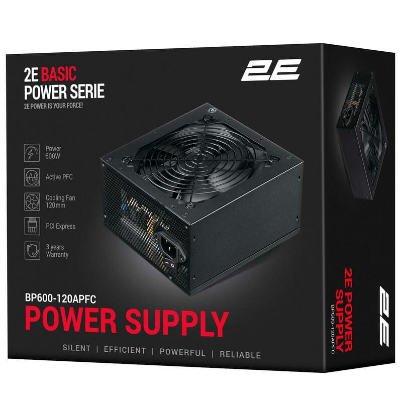 Блок живлення 2E Basic Power (2E-BP600-120APFC) 600W