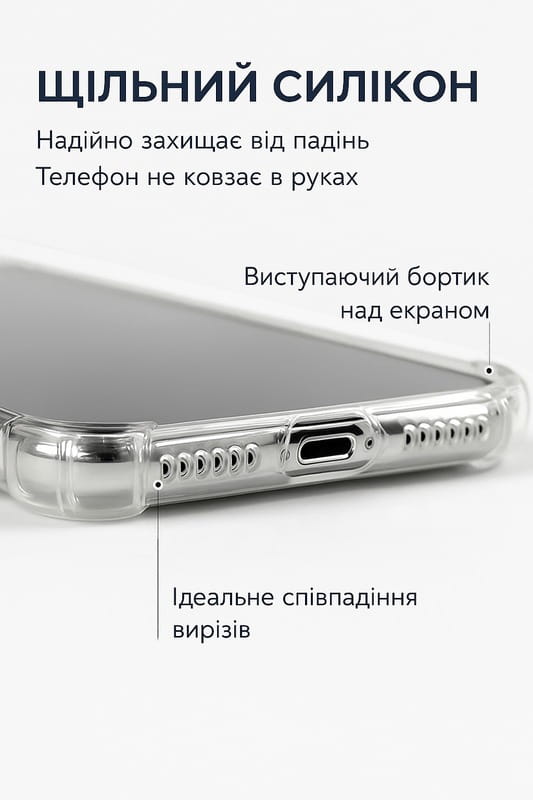 Чохол-накладка BeCover Anti-Shock для Motorola Edge 60 Clear (713804)