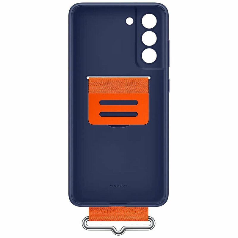Чохол-накладка Samsung Silicone Cover with Strap для Samsung Galaxy S21 FE SM-G990 Navy (EF-GG990TNEGRU)