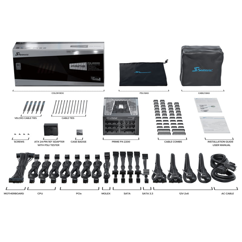 Блок живлення Seasonic Prime PX 2200W ATX 3.1 (PRIME PX 2200-ATX31)