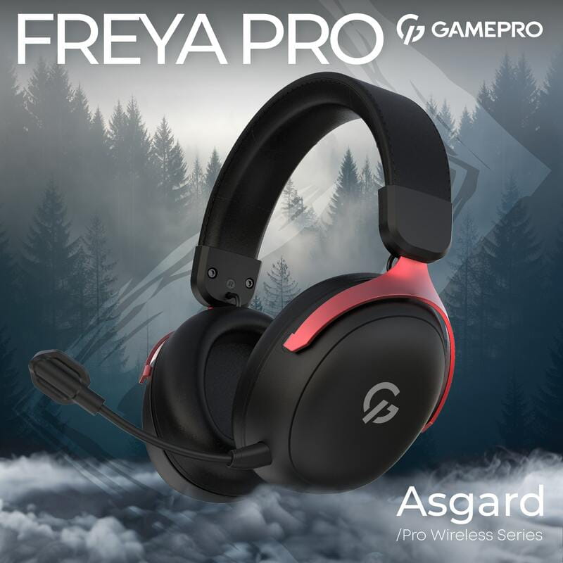 Гарнітура GamePro Asgard Freya Pro Black-Red (HSW201BR)