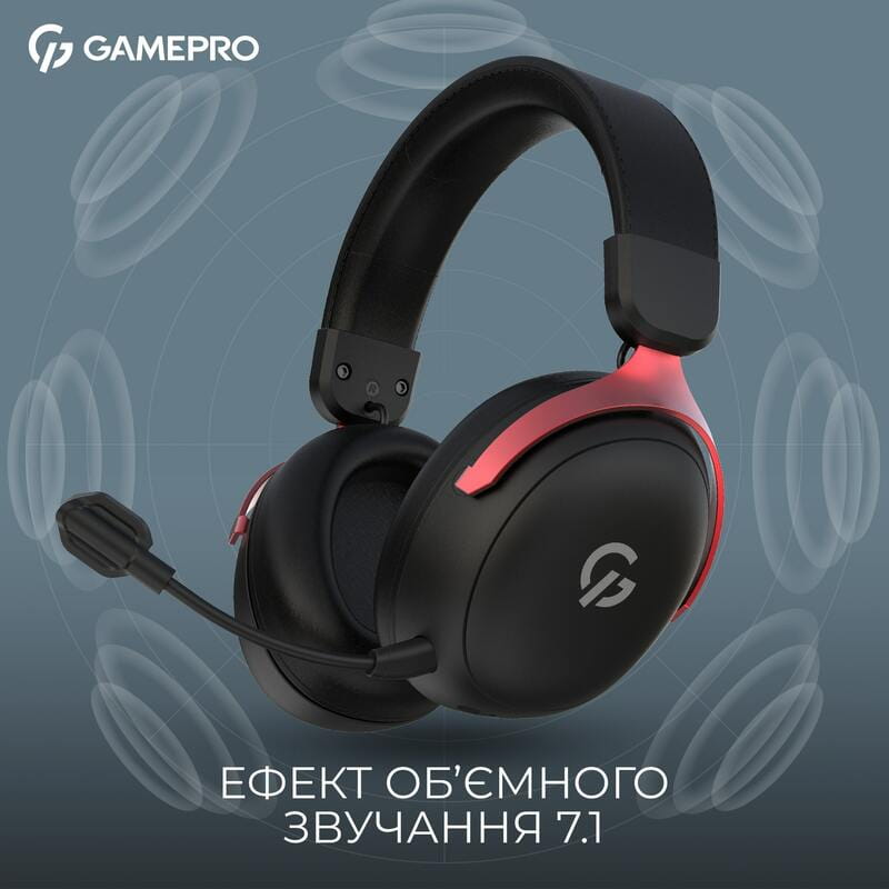 Гарнітура GamePro Asgard Freya Pro Black-Red (HSW201BR)
