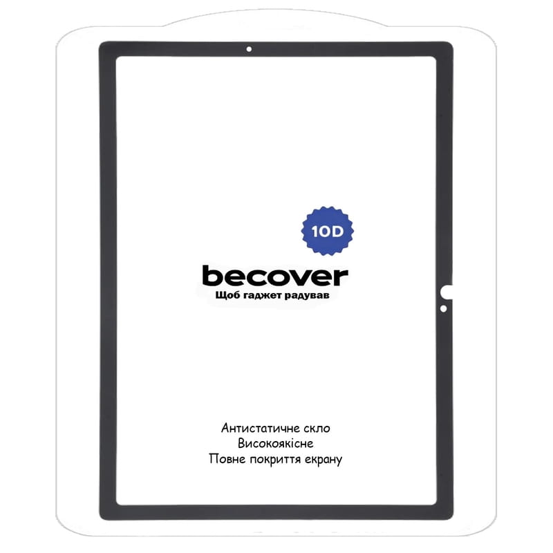 Защитное стекло BeCover 10D для Samsung Galaxy Tab S10 Lite SM-X400/406 10.9" Black (713817)
