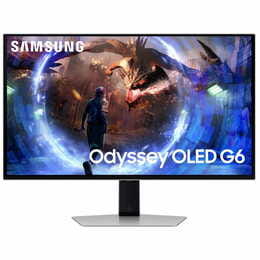 Монiтор Samsung 27" Odyssey G6 LS27DG600 (LS27DG600SIXUA) OLED Silver 360Hz