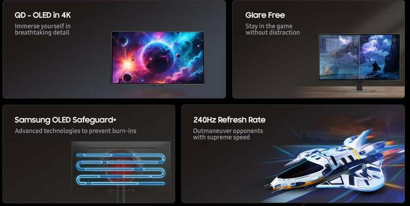 Монитор Samsung 27" Odyssey G8 G81SF (LS27FG812SIXUA) OLED Silver 240Hz