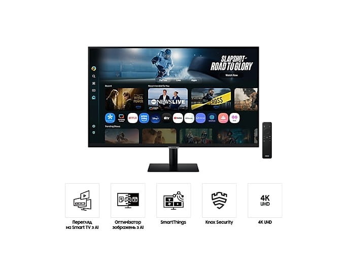 Монитор Samsung 32" Smart Monitor M7 (LS32FM702UZXUA) VA Black