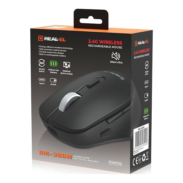 Мышь беспроводная REAL-EL RM-380W