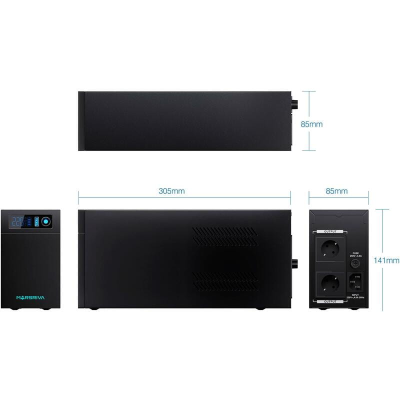Джерело безперебійного живлення Marsriva MR-UF1200L 1200VA Line-Interactive
