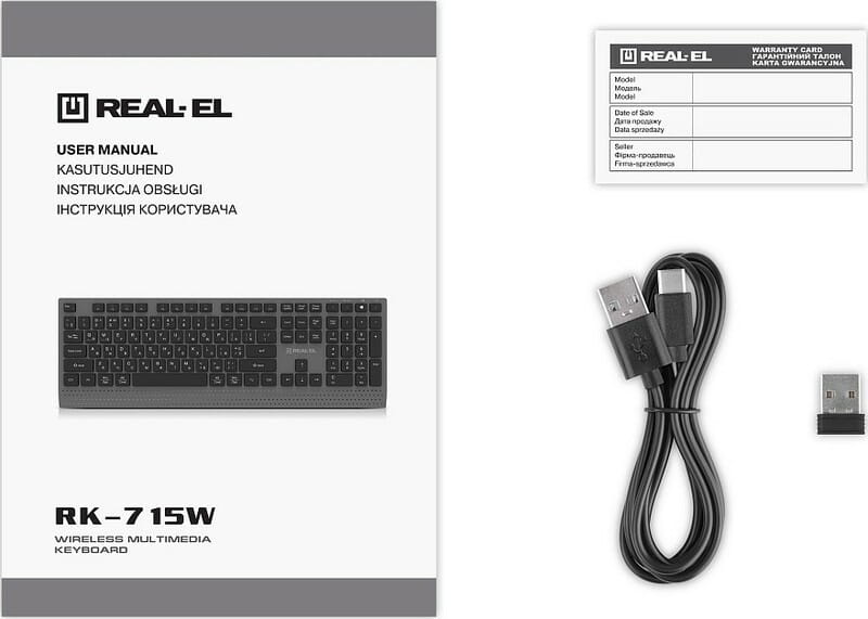 Клавіатура бездротова REAL-EL RK-715W