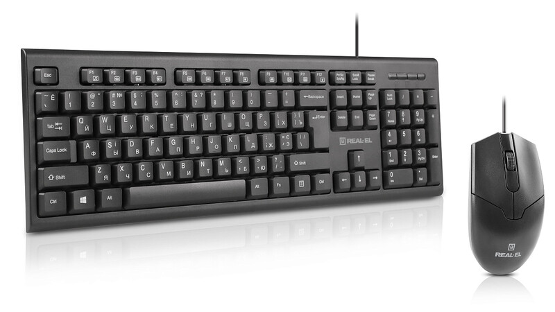 Комплект (клавиатура, мышь) REAL-EL Kit 511 Black