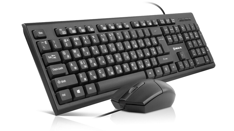 Комплект (клавиатура, мышь) REAL-EL Kit 511 Black