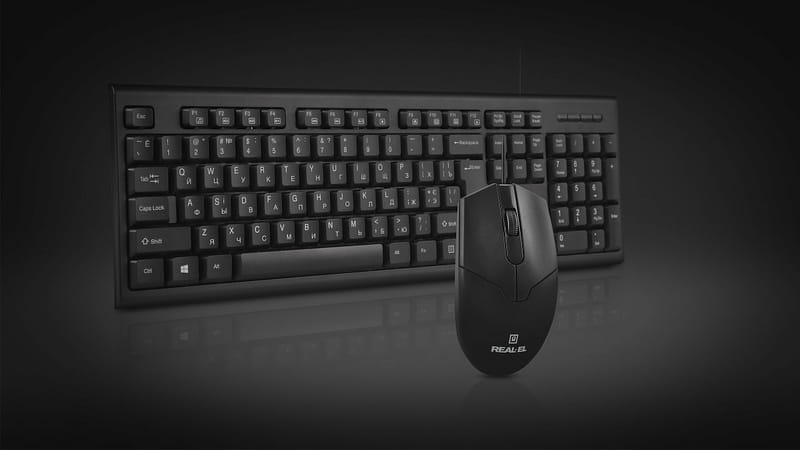 Комплект (клавіатура, мишка) REAL-EL Kit 511 Black