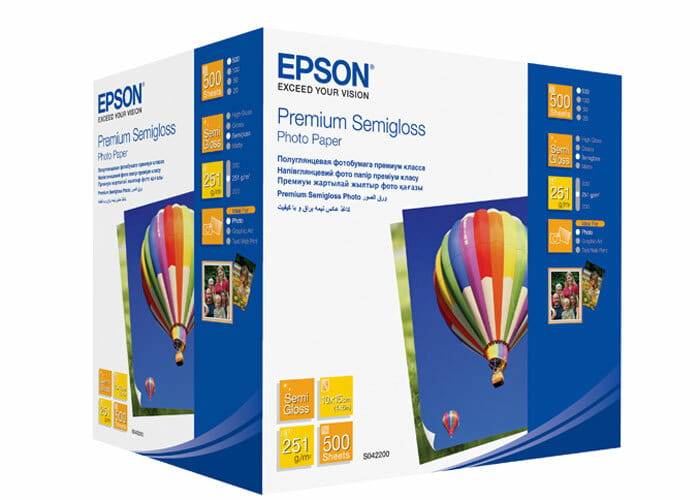 Фотобумага EPSON Premium Semiglossy Photo Paper полуглянцевая 251г/м2 10х15см 500л (C13S042200)