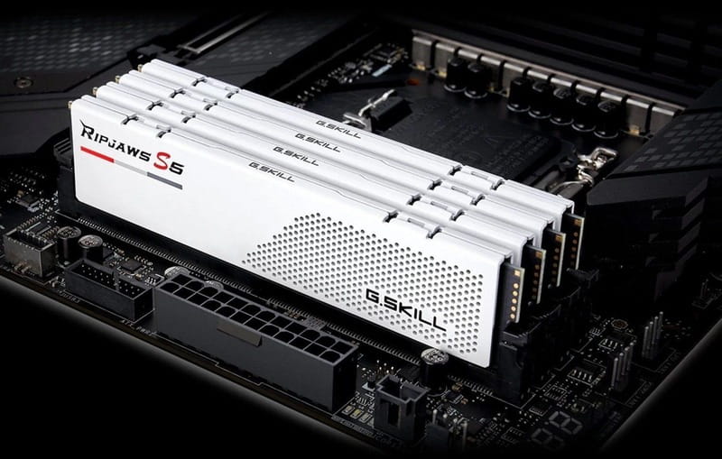 Модуль пам`ятi DDR5 2x32GB/6000 G.Skill Ripjaws S5 White (F5-6000J2836G32GX2-RS5W)