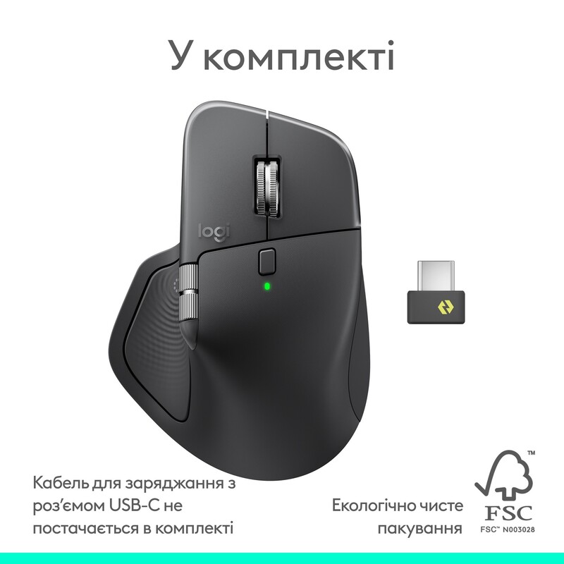 Миша бездротова Logitech MX Master 4 Graphite (910-007562)