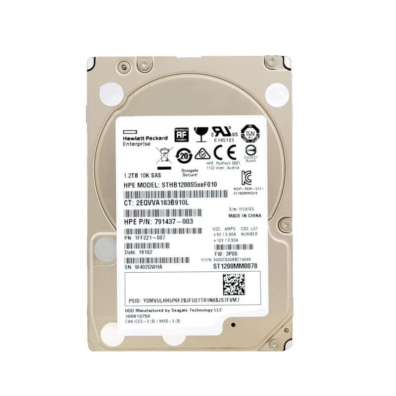 Накопитель HDD 2.5" SAS 1.2TB HP Enterprise 791437-003 10000rpm 128MB (STHB1200S5xeF010)