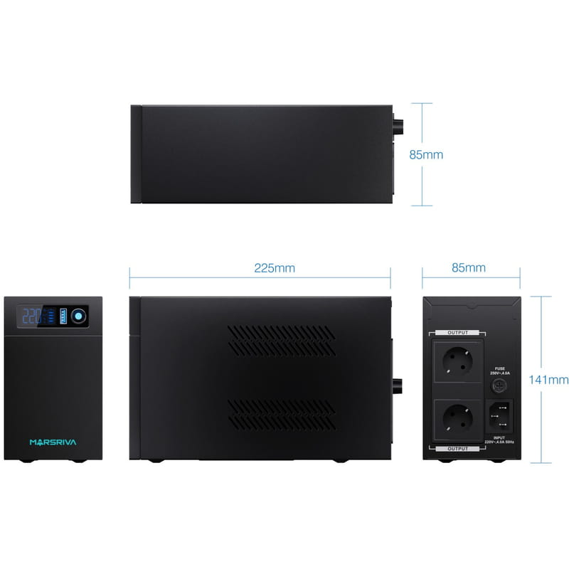 Джерело безперебійного живлення Marsriva MR-UF800L 800VA Line-Interactive