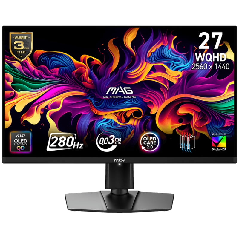 Монітор MSI 26.5" MAG 271QP QD-OLED X28 Black 280Hz
