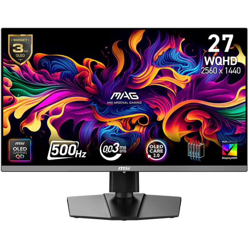 Монітор MSI 26.5" MAG 272QP QD-OLED X50 Black 500Hz