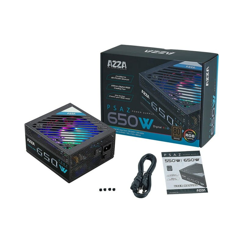 Блок живлення AZZA PSAZ-650W(ARGB) 650W