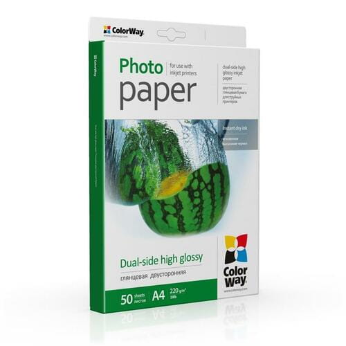 Photos - Office Paper ColorWay Фотопапір CW глянцевий двосторонній 220г/м2 A4 50арк  PGD2200 (PGD220050A4)